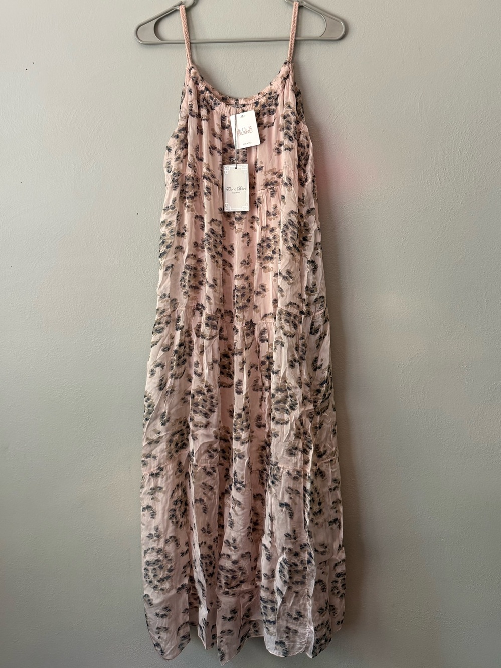 Elena Baldi Silk Blend Maxi Dress - Blush